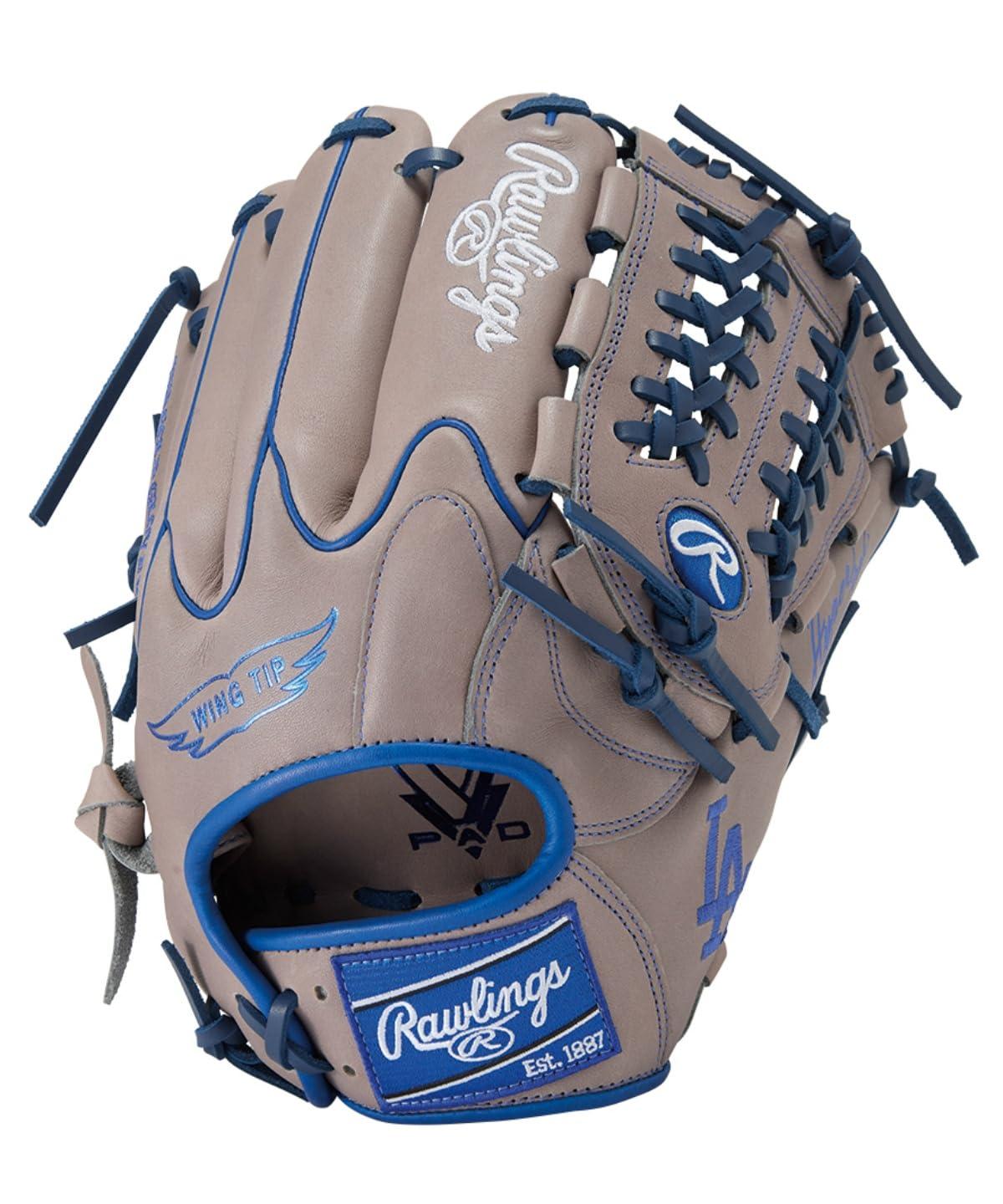 Rawlings Baseball Glove Softball HYPER TECH MLB TEAM GR5HTMN55W All-Fielder Glove Dodgers 2 11.75 Inch ※Right-Handed