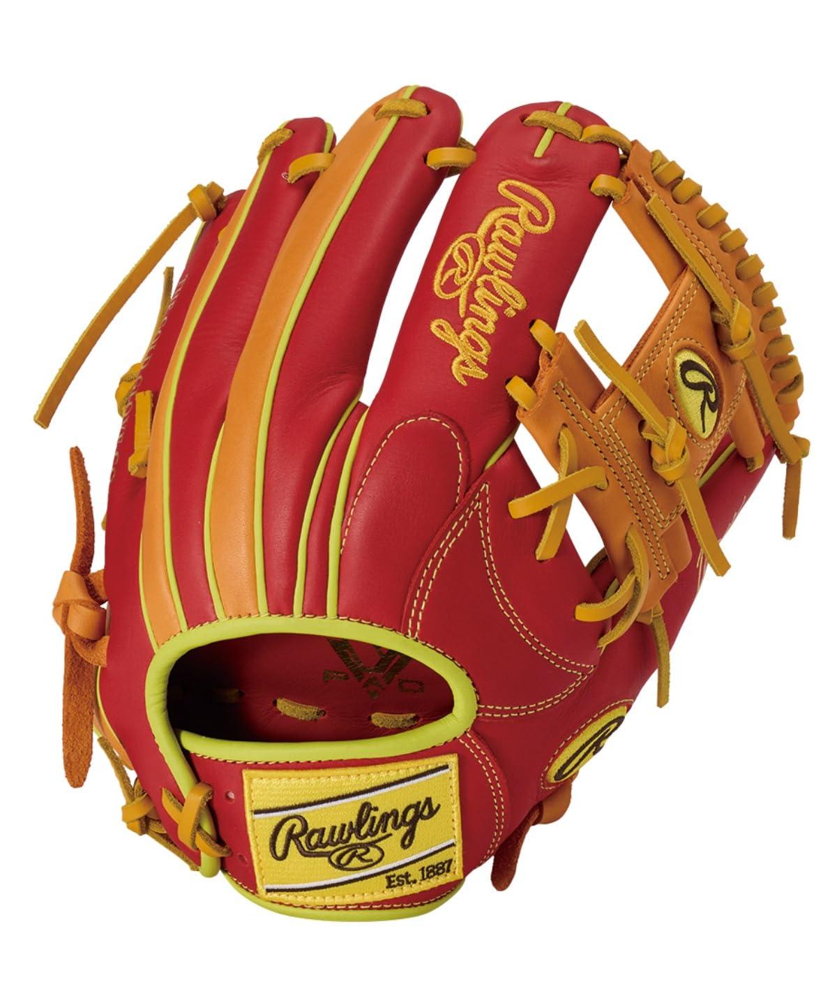Rawlings Baseball Glove Softball HYPER TECH COLOR SYNC GR5FHTCN62 Infield Glove Scarlet/Orange 11.25 Inch ※Right-Handed