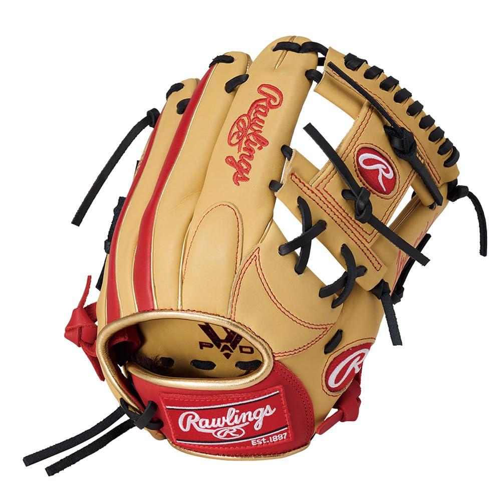 Rawlings Baseball Glove Junior JR. Kids HYPER TECH COLOR SYNC GJ5FHTCG9M All-Round Use Camel/Scarlet Medium Inch ※Right-Handed
