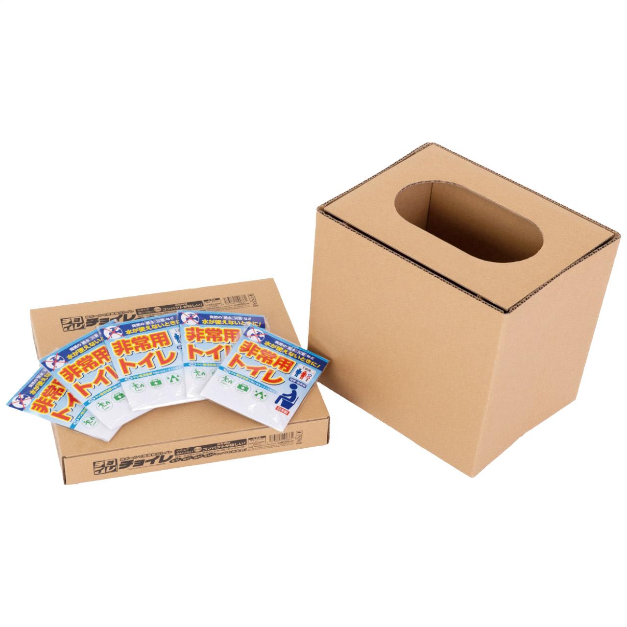 Easy-Assembly Cardboard Toilet Choyle (Emergency Toilet, 5-Pack) 8-Pack Set TR0002-8