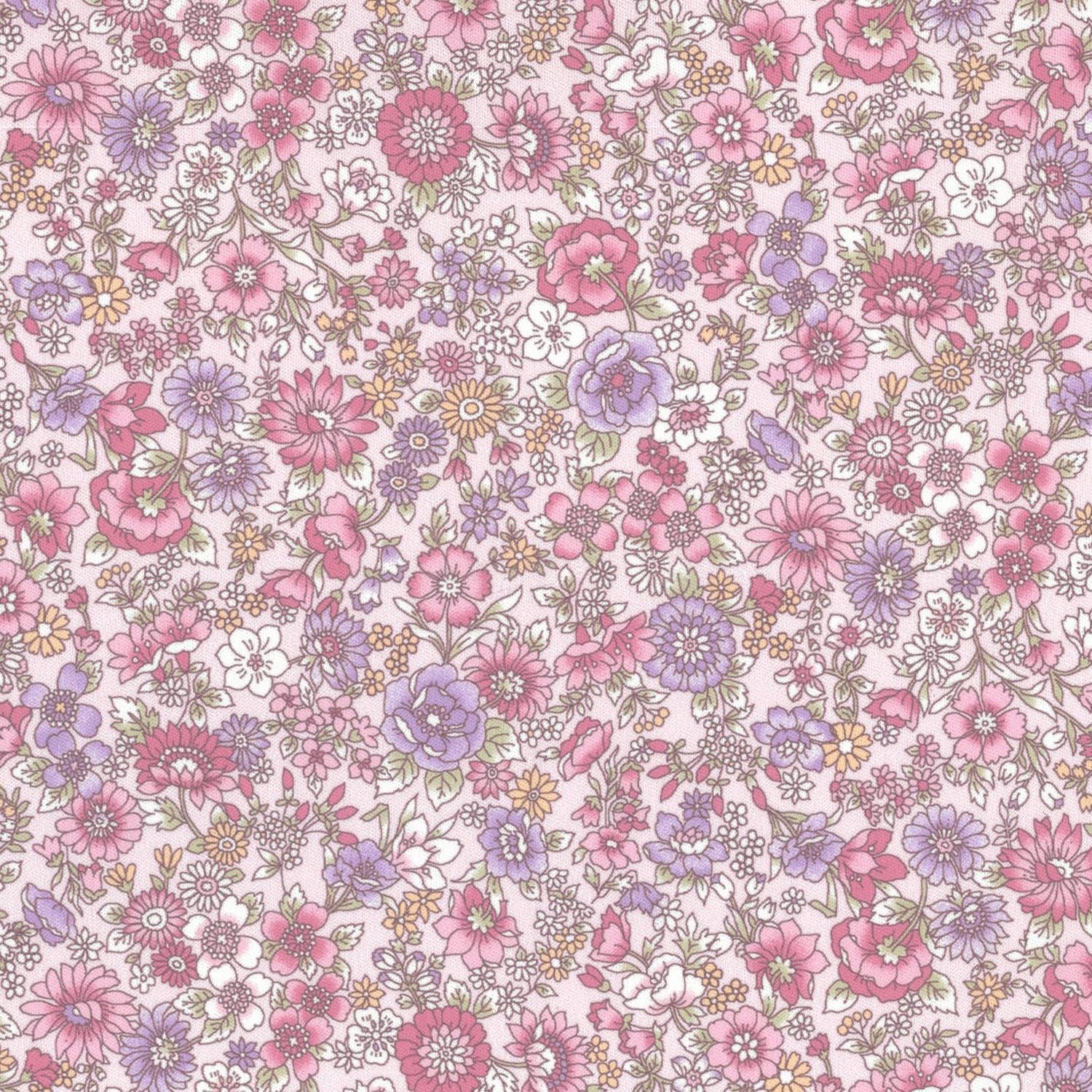 Joyeux Nuit Portable Pajama T-Suit with Pouch, Petite Flower, Pink, LL (2L)