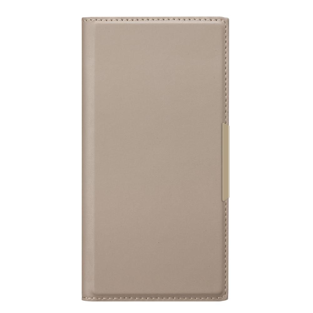 PGA iPhone 16e MagSafe Compatible Clear Flip Case with Built-in MagSafe Metal Ring Beige PG-25KMC02BE