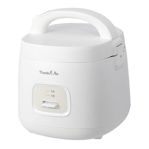 Sanko ThankPan Easy Operation Rice Cooker Noranora Cute rounded form, easy operation with one switch, up to 3 cups White KGDF25HWH