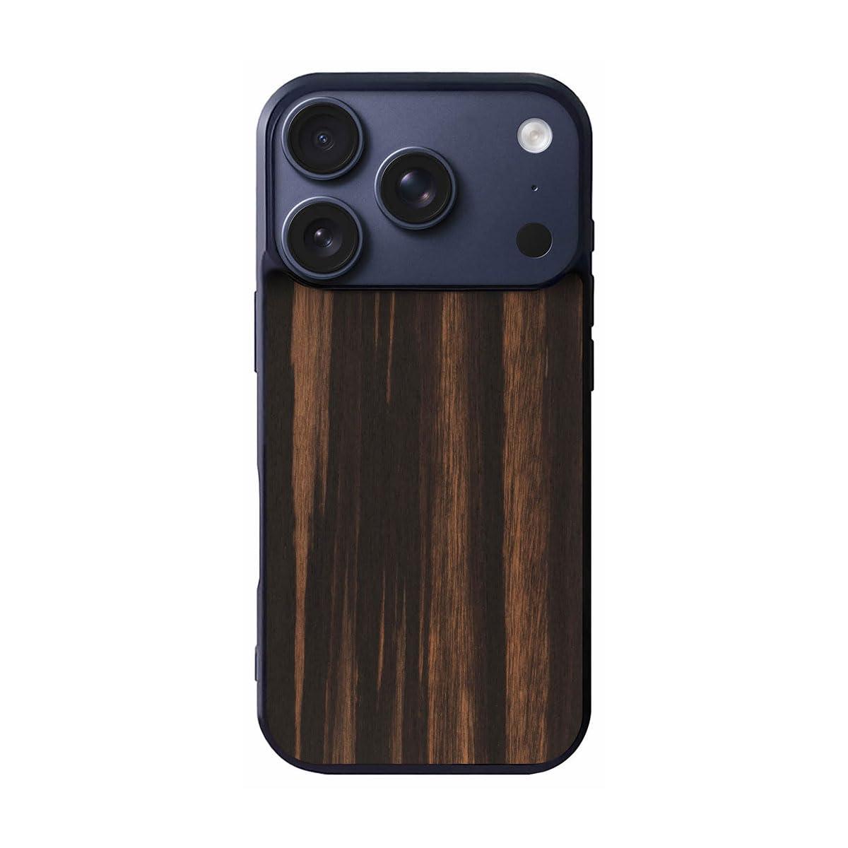 Man & Wood Natural Wood Case for iPhone 16 Pro Ebony I28099i16PR