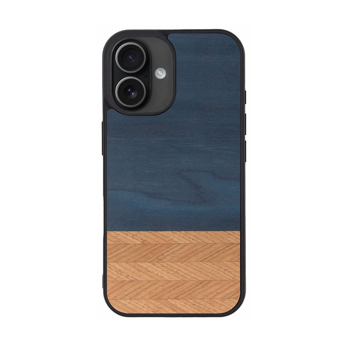 Man & Wood Natural Wood Case for iPhone 17 Denim I28100i17