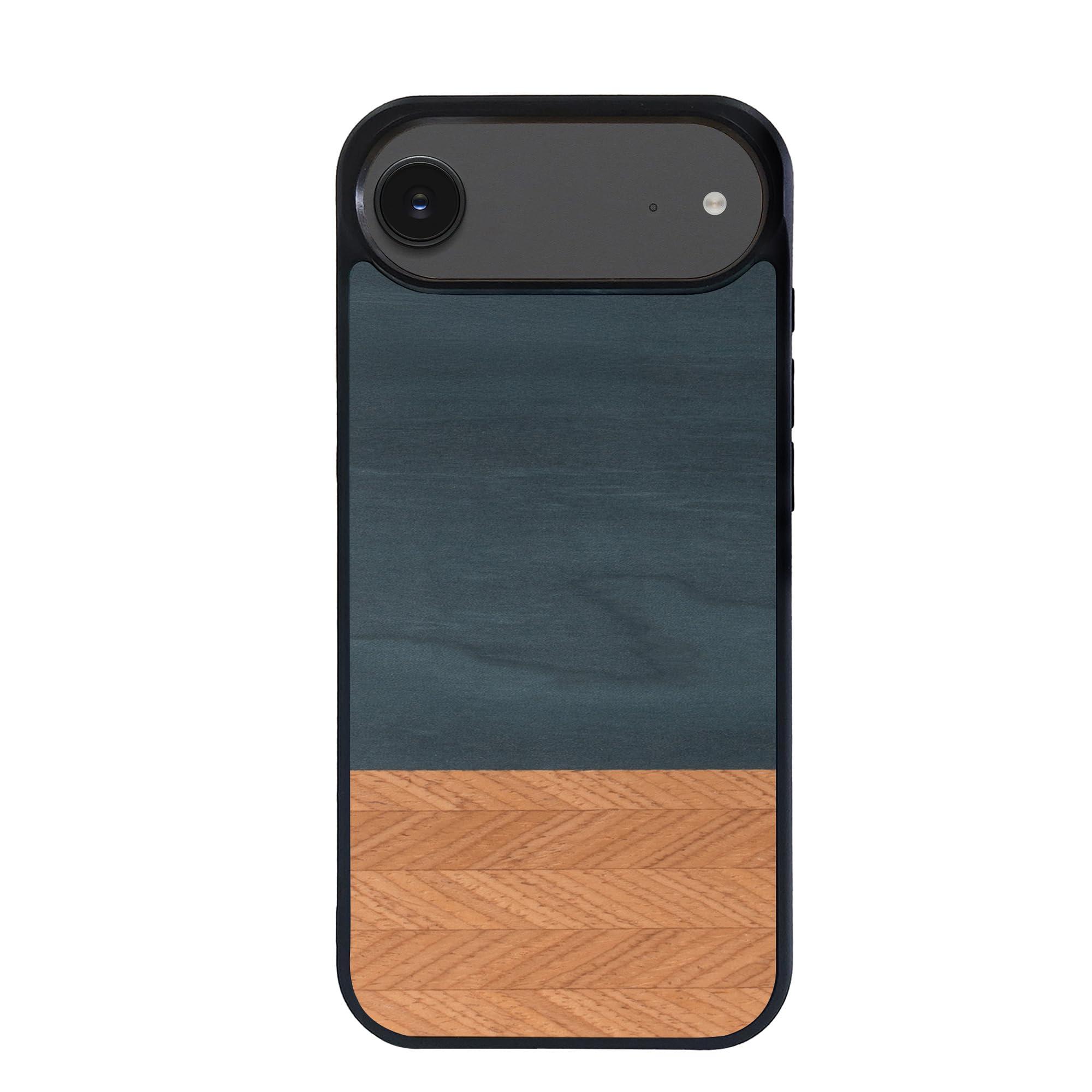 Man & Wood Natural Wood Case for iPhone 17 Air Denim I28101i17A
