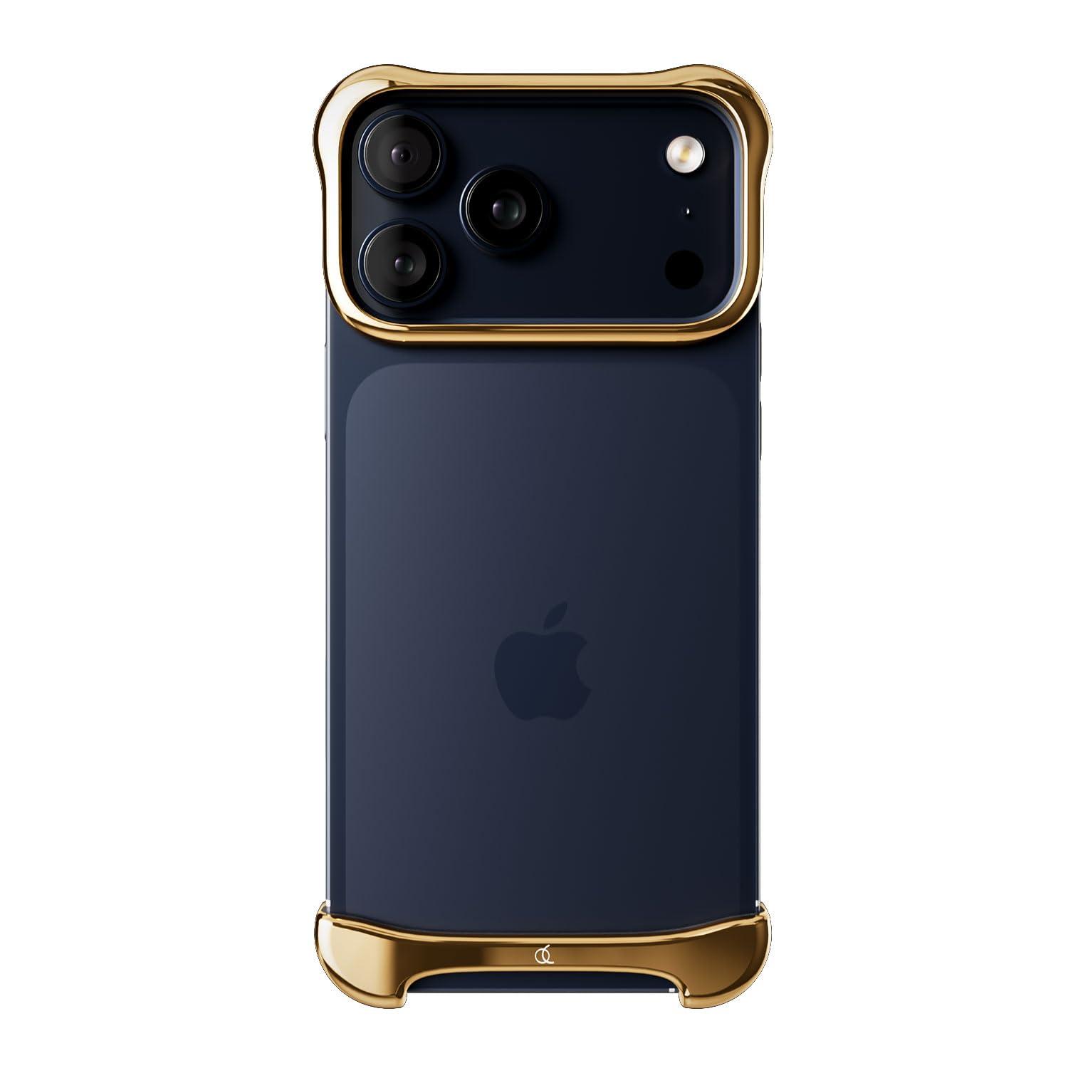 Arc Pulse iPhone 17 Pro Case Aluminum Bumper [ Aerospace-Grade A7075 Mirror Finish PVD-Coated Aluminum Alloy Ultra-High-Strength Duralumin Impact-Resistant Shock-Absorbing Dual-Layer Slide-On Installation Magsafe Compatible ] A...