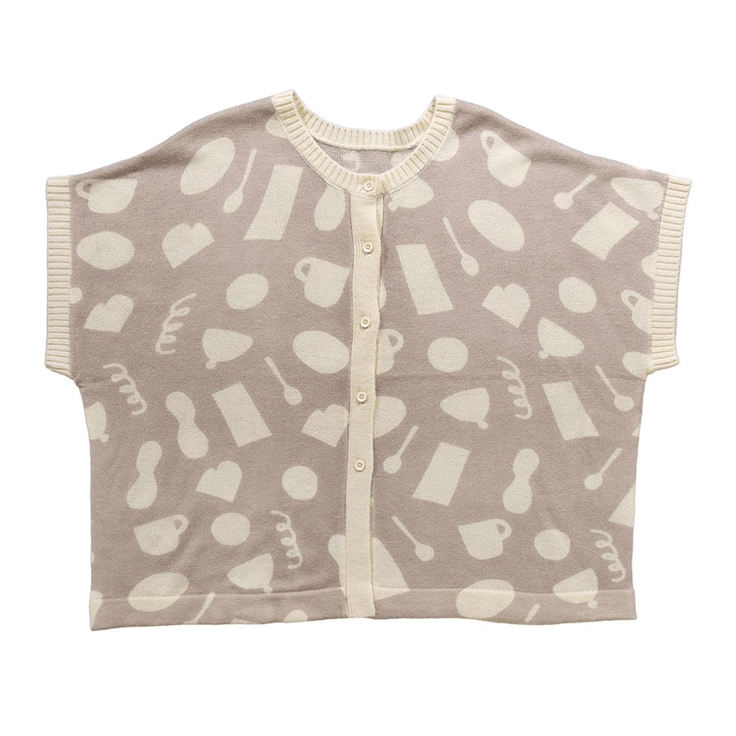 Keitto Rucka Moment Print Vest, Beige, M