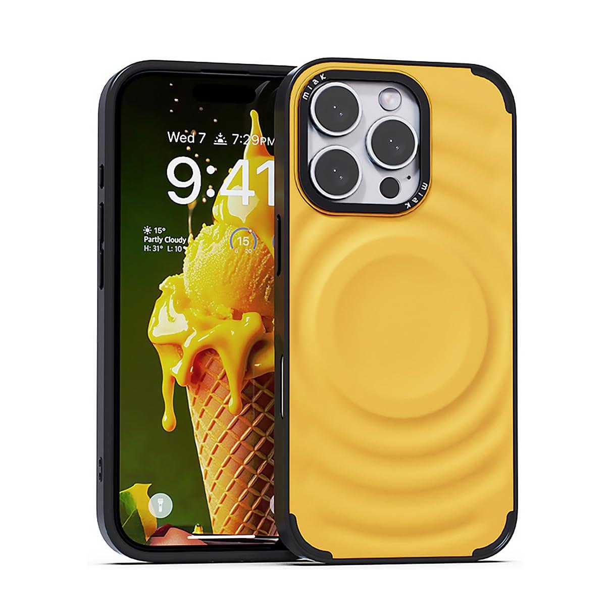 miak Miak SCOOP MagSafe-Compatible Case with 3D Ice Cream Motif Design for iPhone 16 Pro Max Black Mango MA27618i16PM
