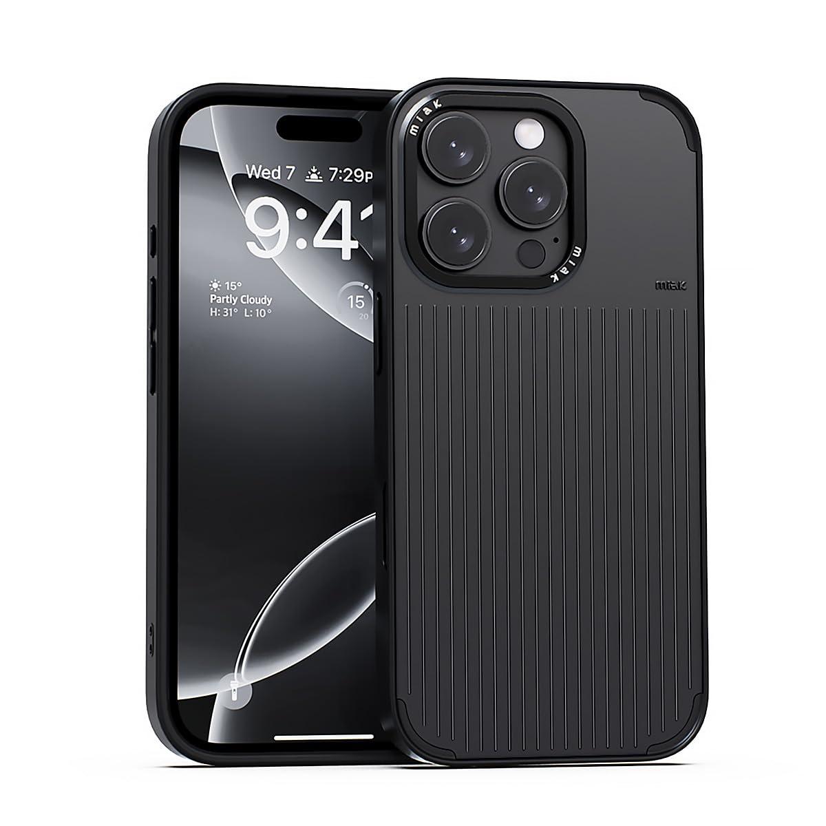 miak MOOD MagSafe-Compatible Case with 3D Ice Cream Motif Design for iPhone 16 Pro Max Black MA27638i16PM