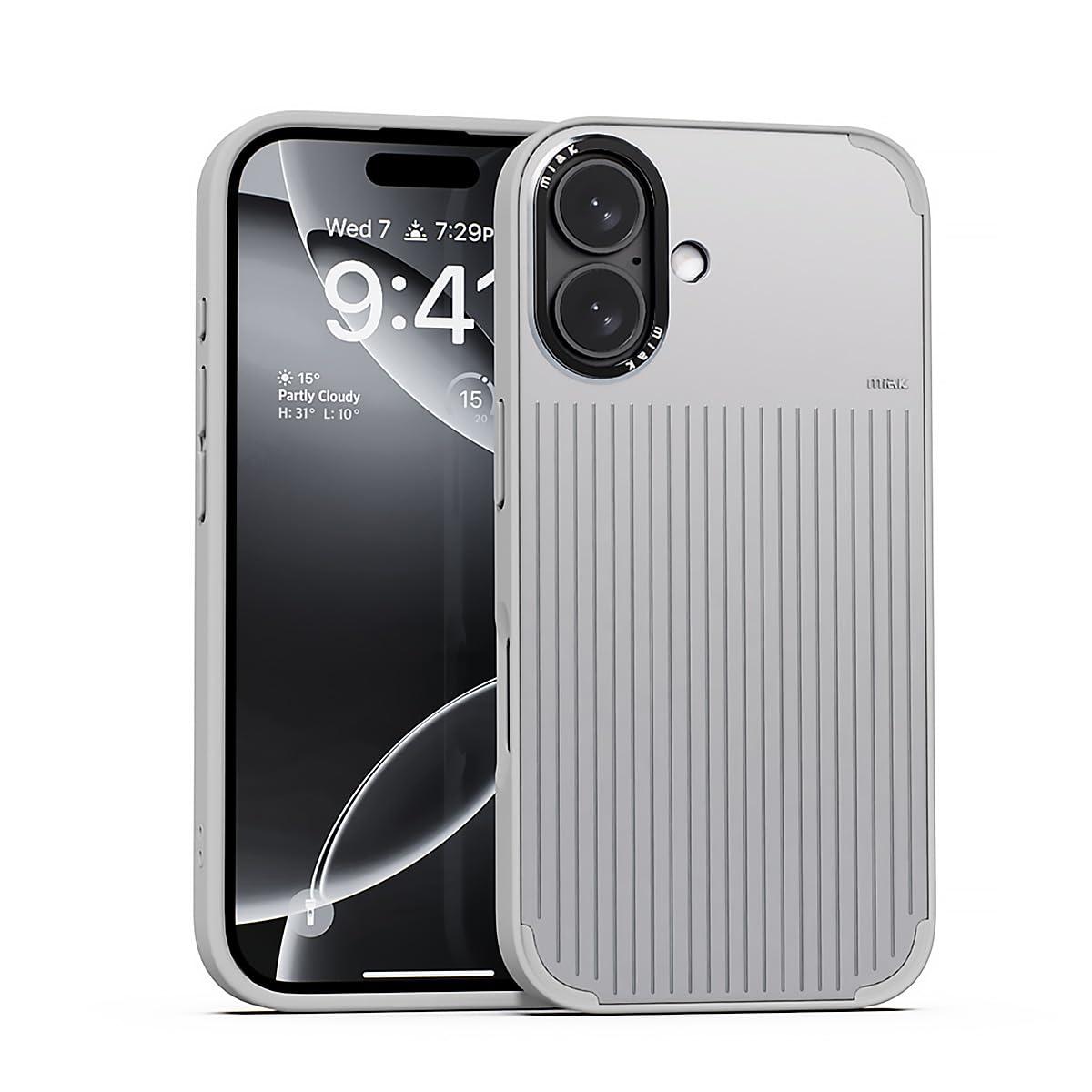 miak MOOD MagSafe-Compatible Case with 3D Ice Cream Motif Design for iPhone 16 Silver MA27639i16