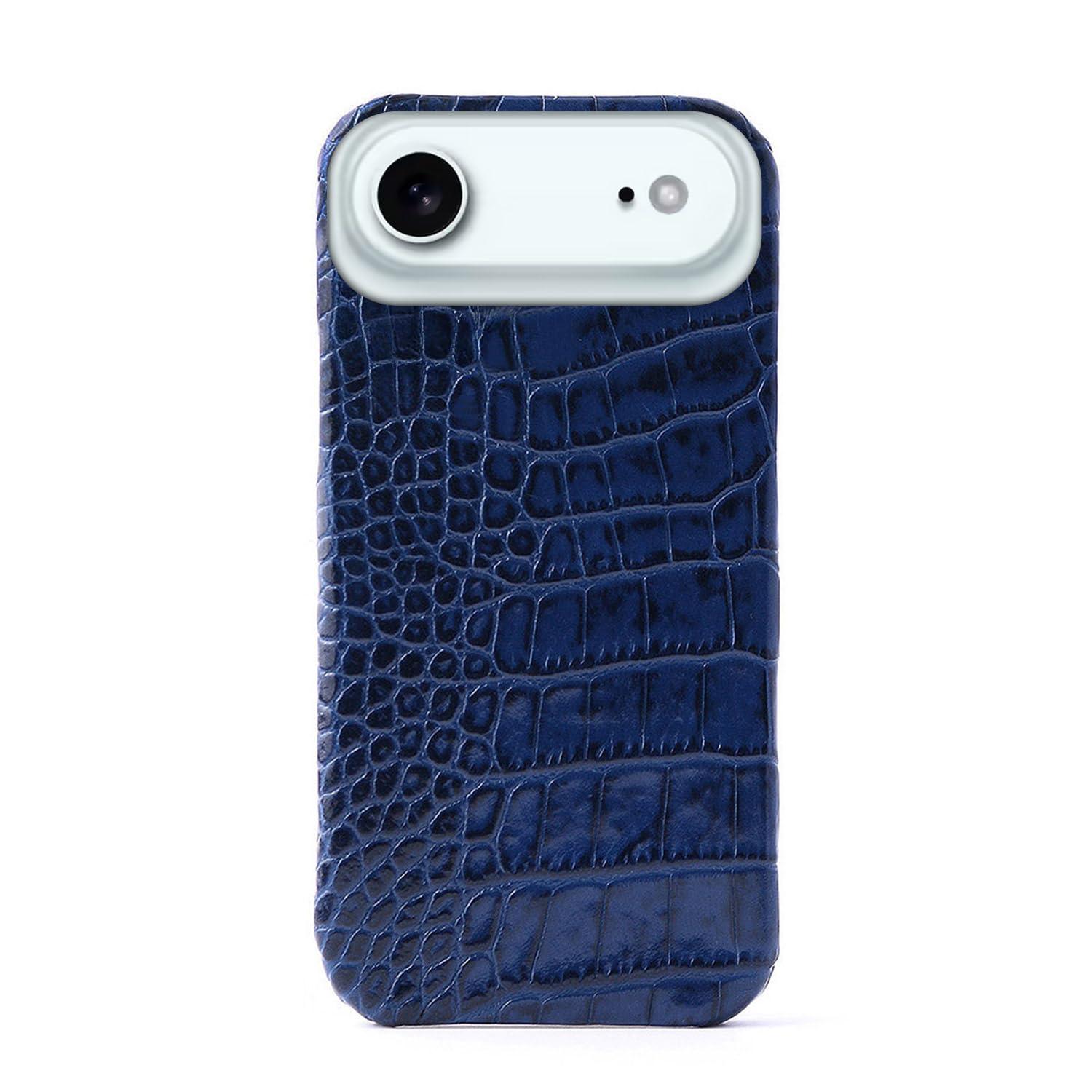 ABBI SIGNATURE LIPARI Italian Leather MagSafe-Compatible Back Cover for iPhone 17 Air Navy ABS27777i17A