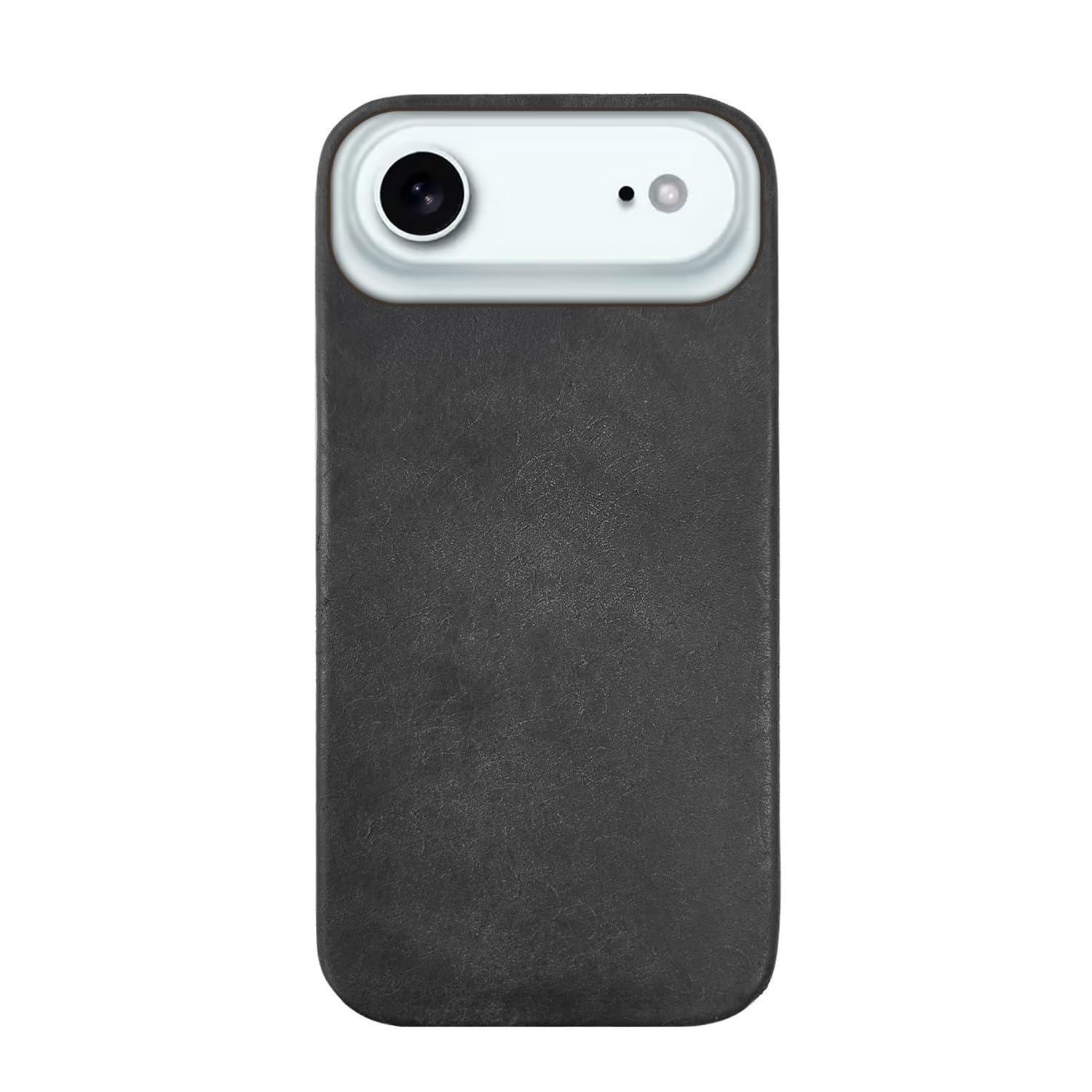 ABBI SIGNATURE MARGOT Italian Leather MagSafe-Compatible Back Cover for iPhone 17 Air Black ABS27801i17A