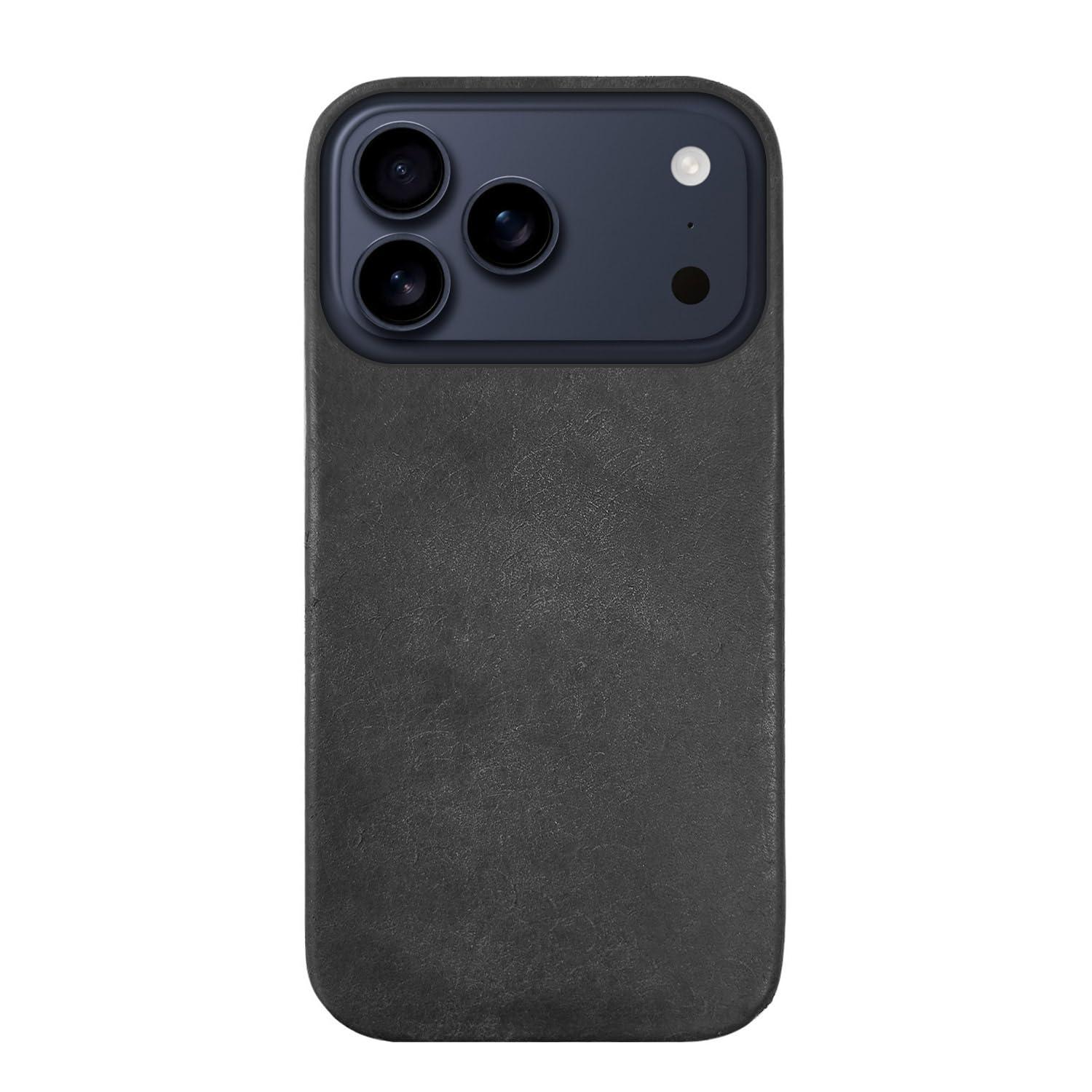 ABBI SIGNATURE MARGOT Italian Leather MagSafe-Compatible Back Cover for iPhone 17 Pro Max Black ABS27803i17PM