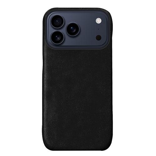 ABBI SIGNATURE LISCIO Italian Leather MagSafe-Compatible Back Cover for iPhone 17 Pro Max Black ABS27867i17PM
