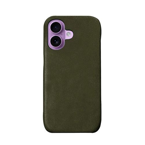 ABBI SIGNATURE LISCIO Italian Leather MagSafe-Compatible Back Cover for iPhone 17 Olivera ABS27876i17