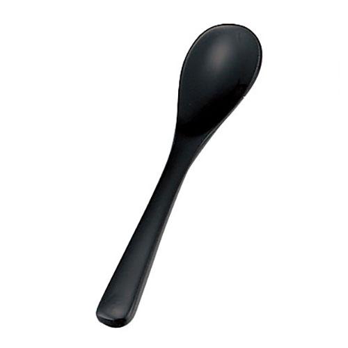 Yamaco Yumi Professional Use Genuine Lacquer Dessert Spoon Small Black yamaco08324X5