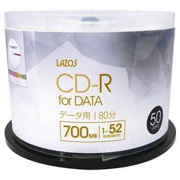 500-Piece Set (50 pieces x 10 packs) Lazos Data CD-R  L-CD50PX10