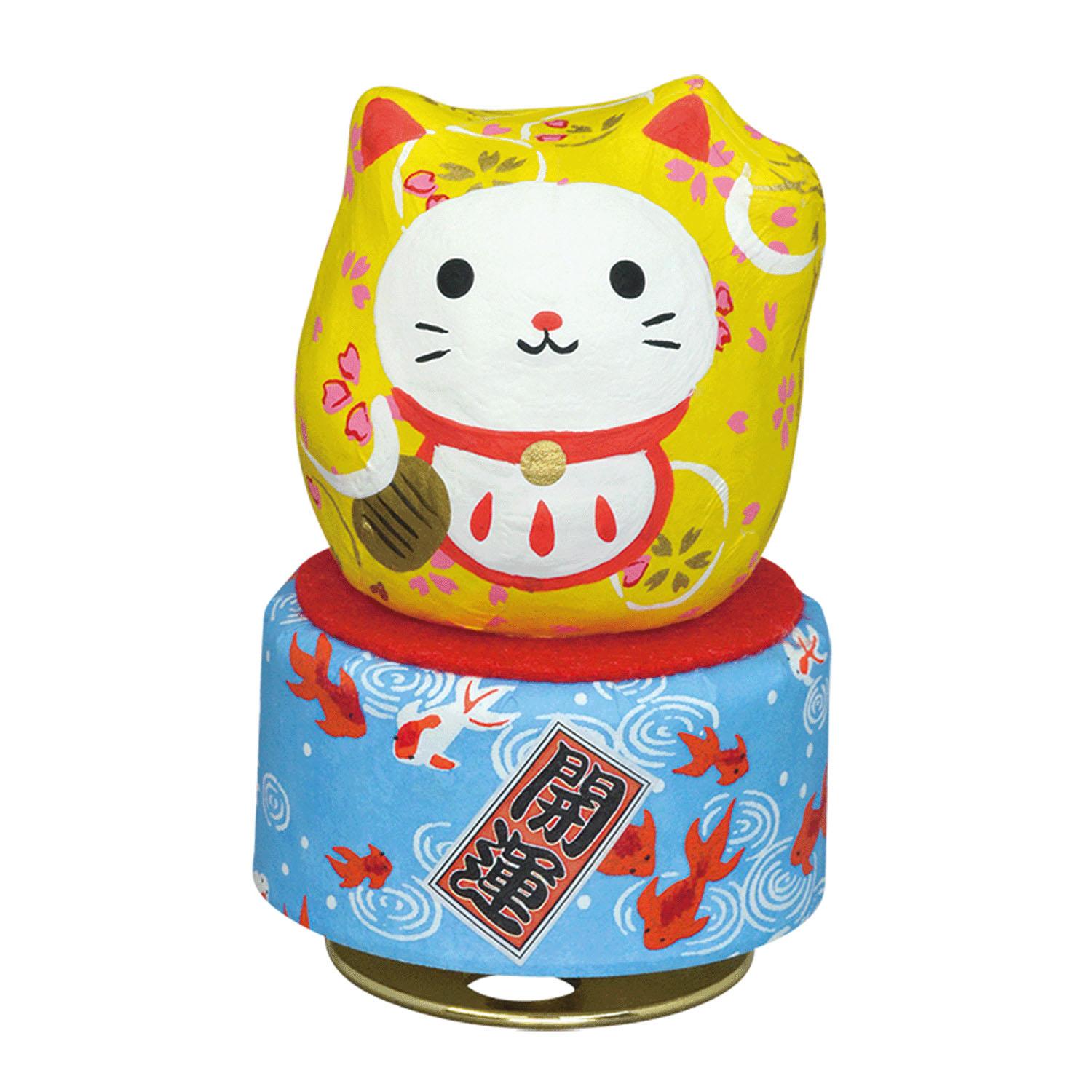 Lucky Daruma Cat Music Box