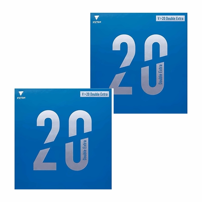 VICTAS Table Tennis Rubber V>20 Double Extra (Double Extra) Back Soft Black (0020) 2.0 200080