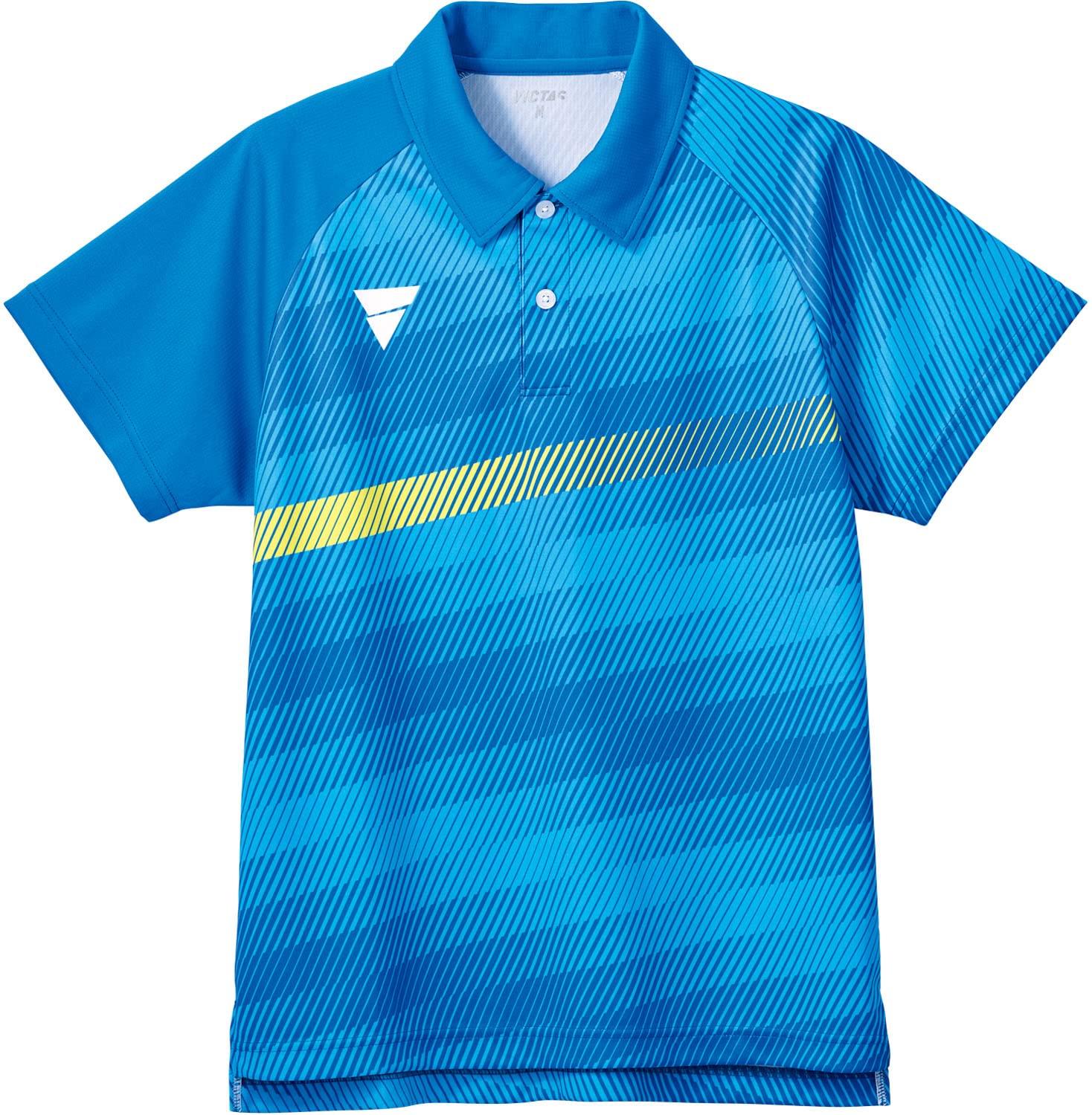VICTAS Table Tennis Game Shirt V-GS305 J.T.T.A. (Japan Table Tennis Association) Official Unisex Blue (5000) M 512303