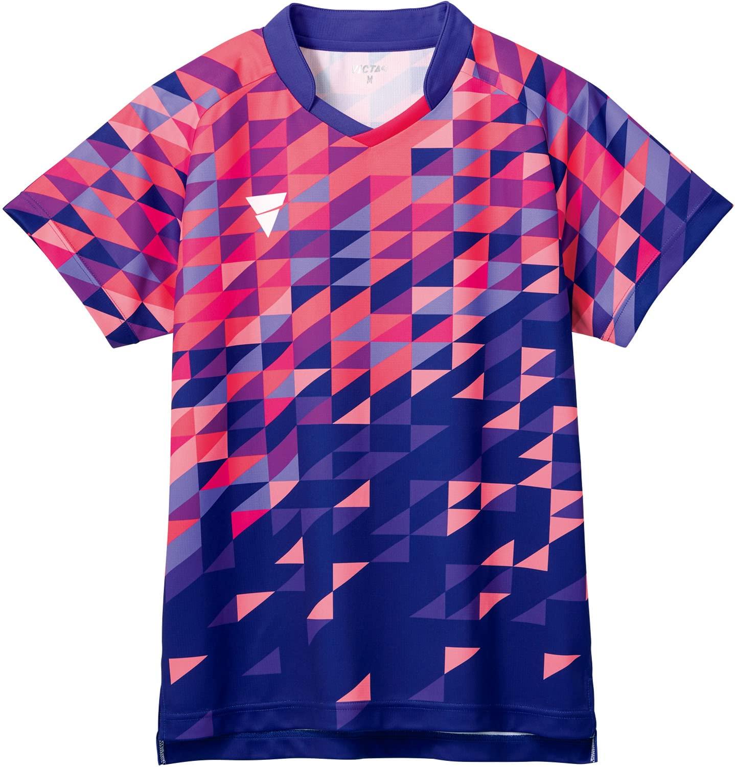 VICTAS Table Tennis Game Shirt V-GS220 Unisex Violet/Pink (8170) M 512101
