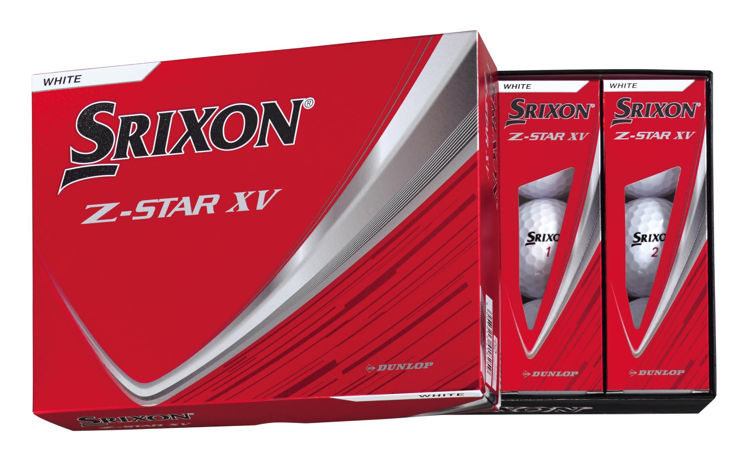 Dunlop Sports Marketing Srixon Z-STAR Golf Balls, 2025 Model XV, White, 10360226, 1 Box (12 Balls)