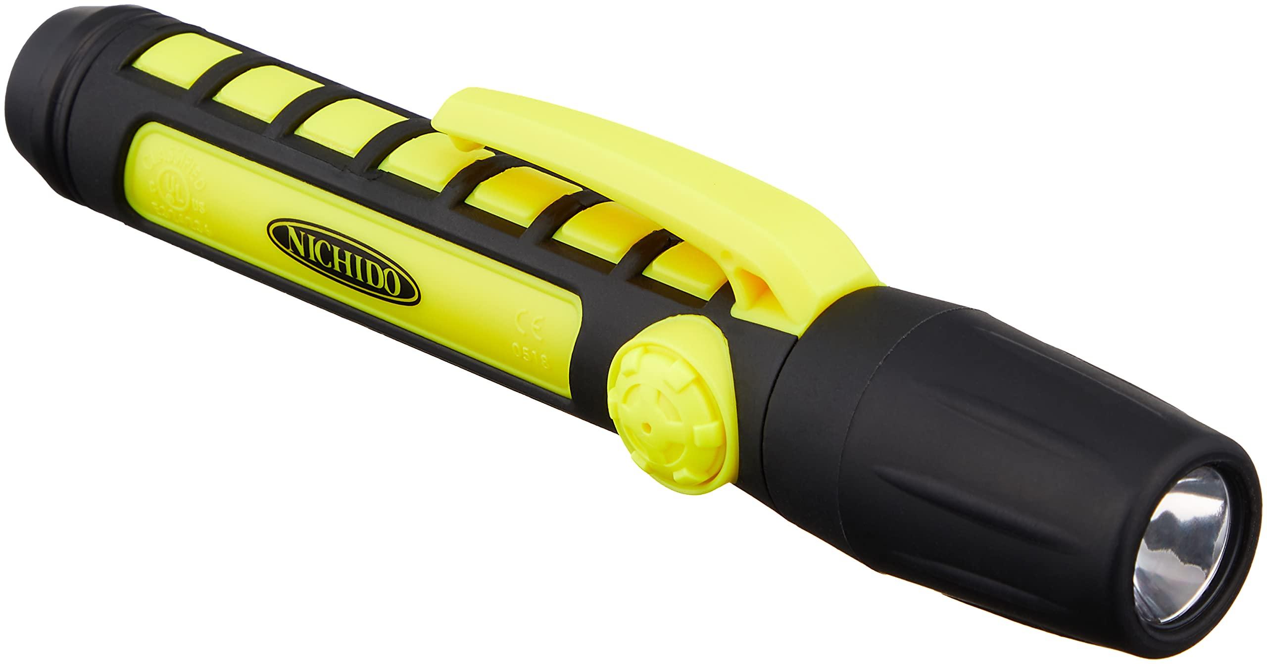 NICHIDO Industrial LED Explosion-Proof Flashlight Mini Black × Yellow NICHIDO-DS-19