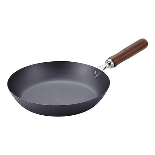 Yokoyama Tsubame Juku Craftsmanship Nitrided Coating Frying Pan 26cm IH200V Induction Cooker Compatible Nitrided coating for rust resistance despite being iron CTT-800