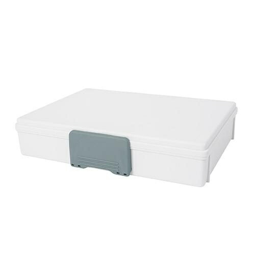 CARL Office Supplies Storage Box Plastic A4 Document Storage Square Type No. 2 Envelope Storage White HBP-200-W
