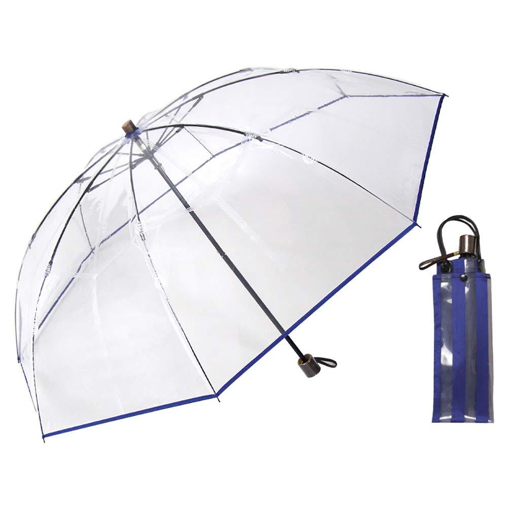WhiteROSE Ame-machi 58 Patented embossed lines enable folding vinyl umbrella Navy WhiteROSE-99335
