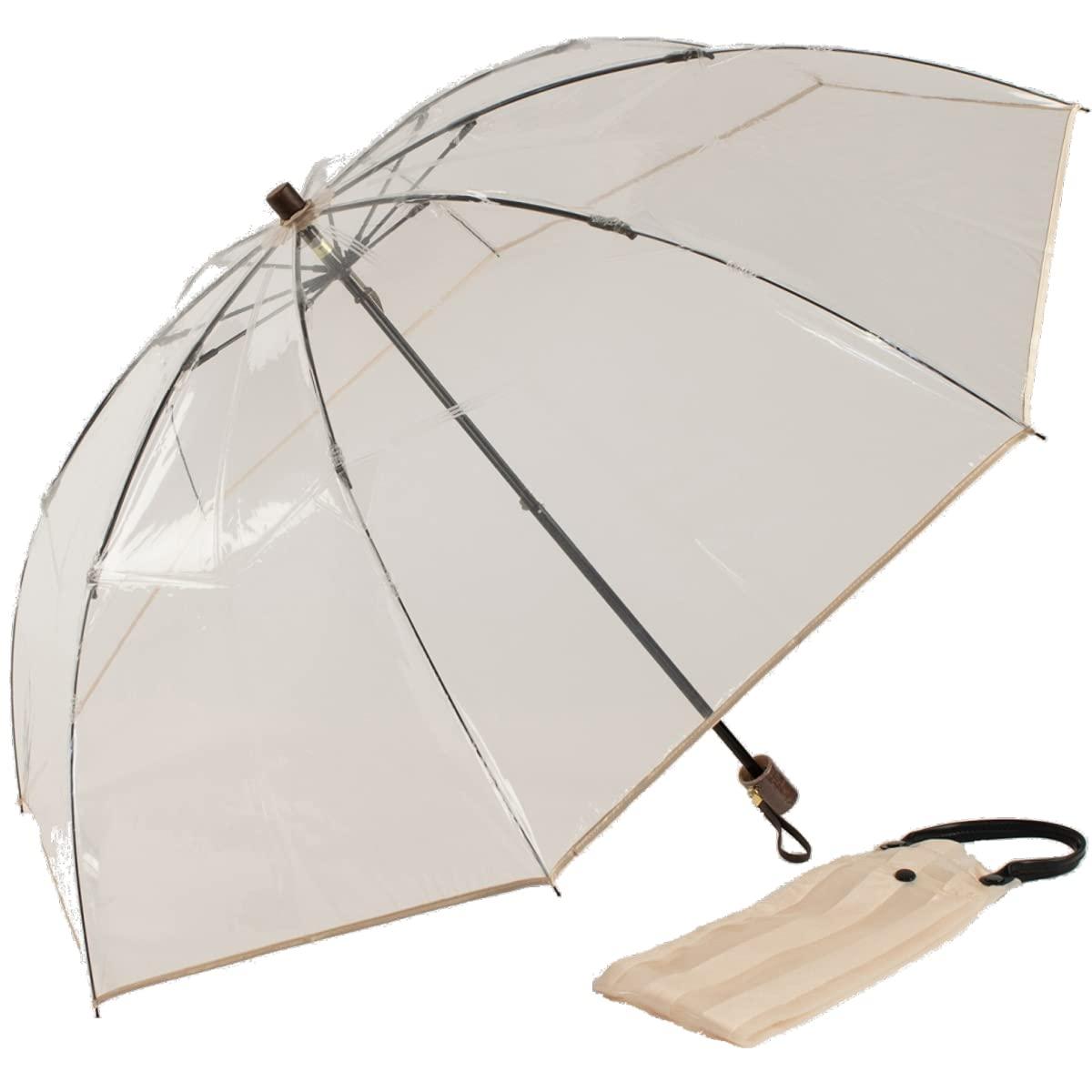 WhiteROSE Ame-machi 58 Patented embossed lines enable folding vinyl umbrella Gold WhiteROSE-99564