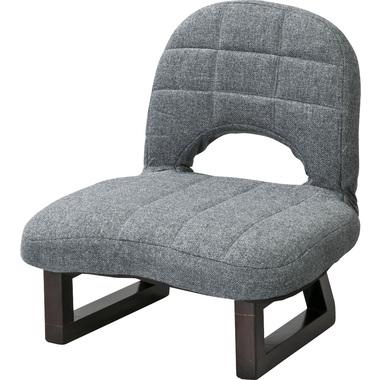 AZUMAYA Seiza Chair with Backrest Polyester Gray LSS-23GY