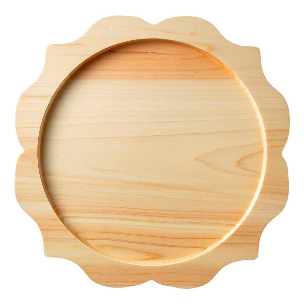Yamako Hinoki Hollowed-Out Cooking Tray A φ36xH1.5cm 38178