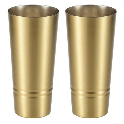 Shokuraku Kobo Simple Line Brass Pilsner Glasses 2PCS K60806718