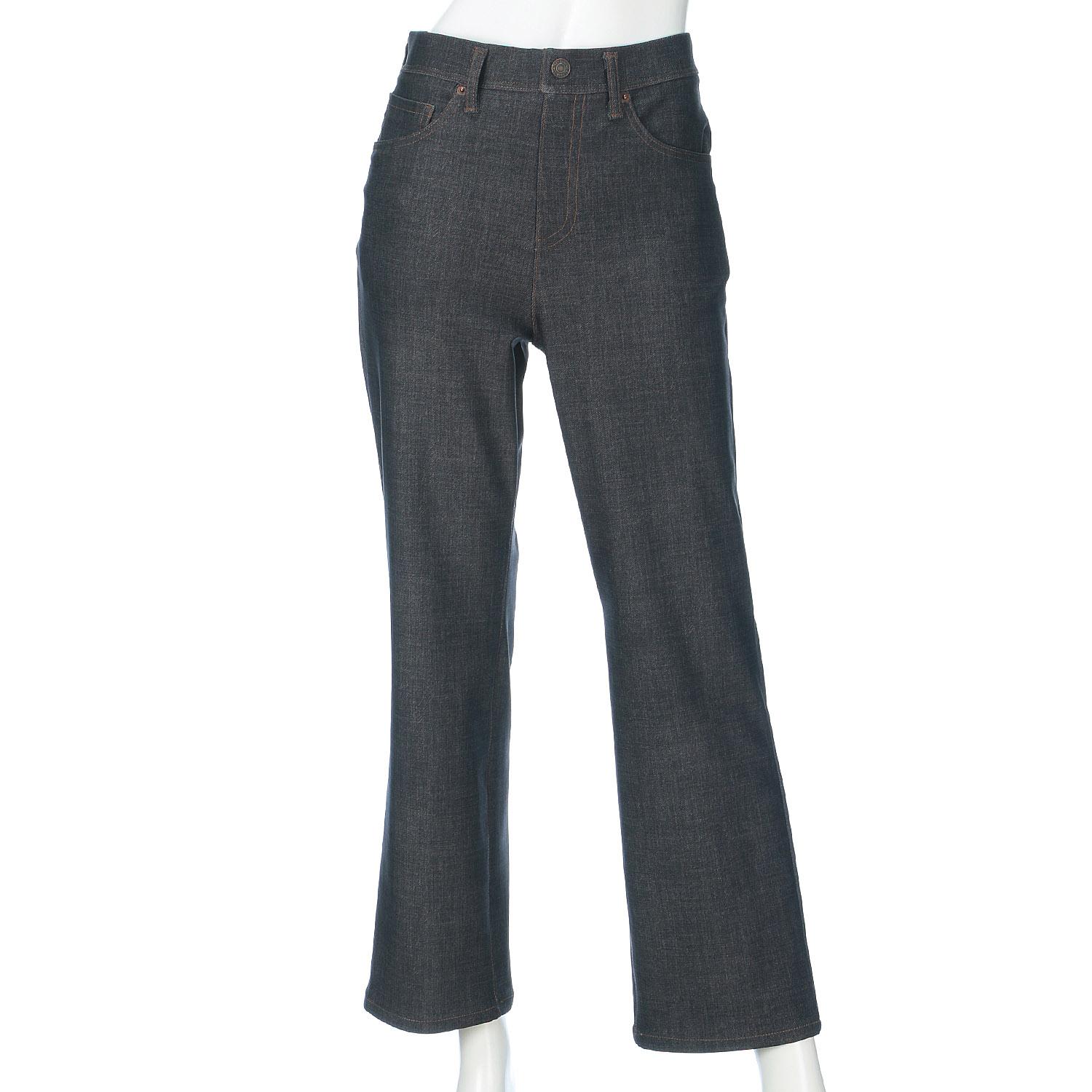 210 Bobson Denim High-Tension Straight Pants Black M