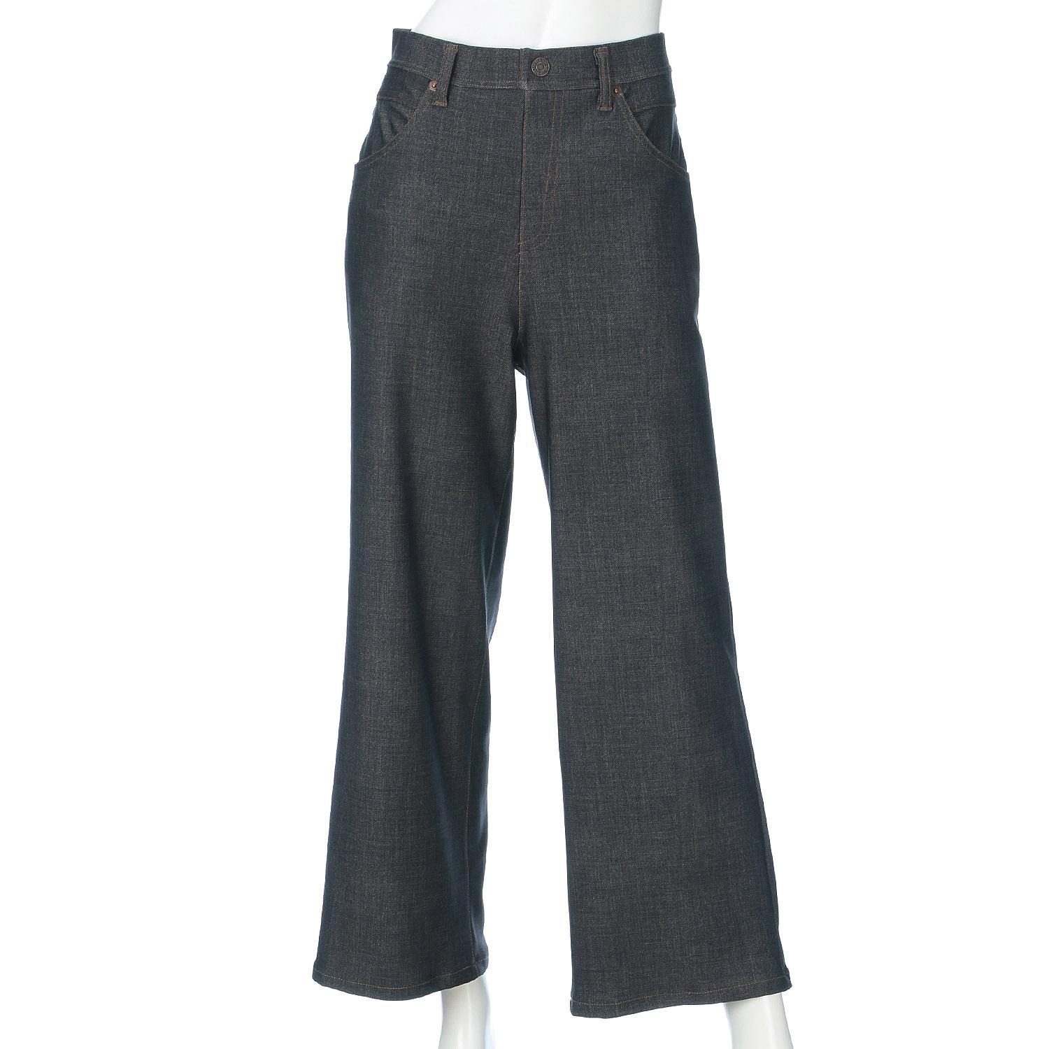 210 Bobson Denim High-Tension Semi-Wide Pants Black L