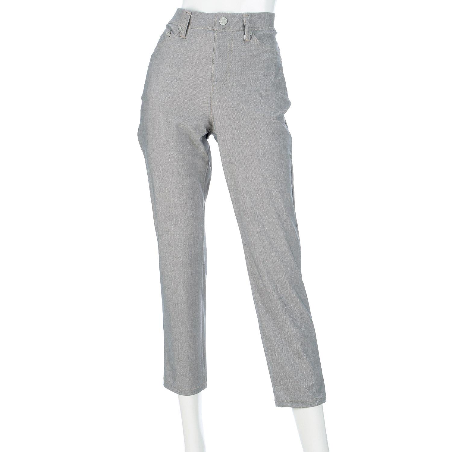 210 Bobson Denim Print Summer High-Tension Ankle Tapered Pants - Gray - M