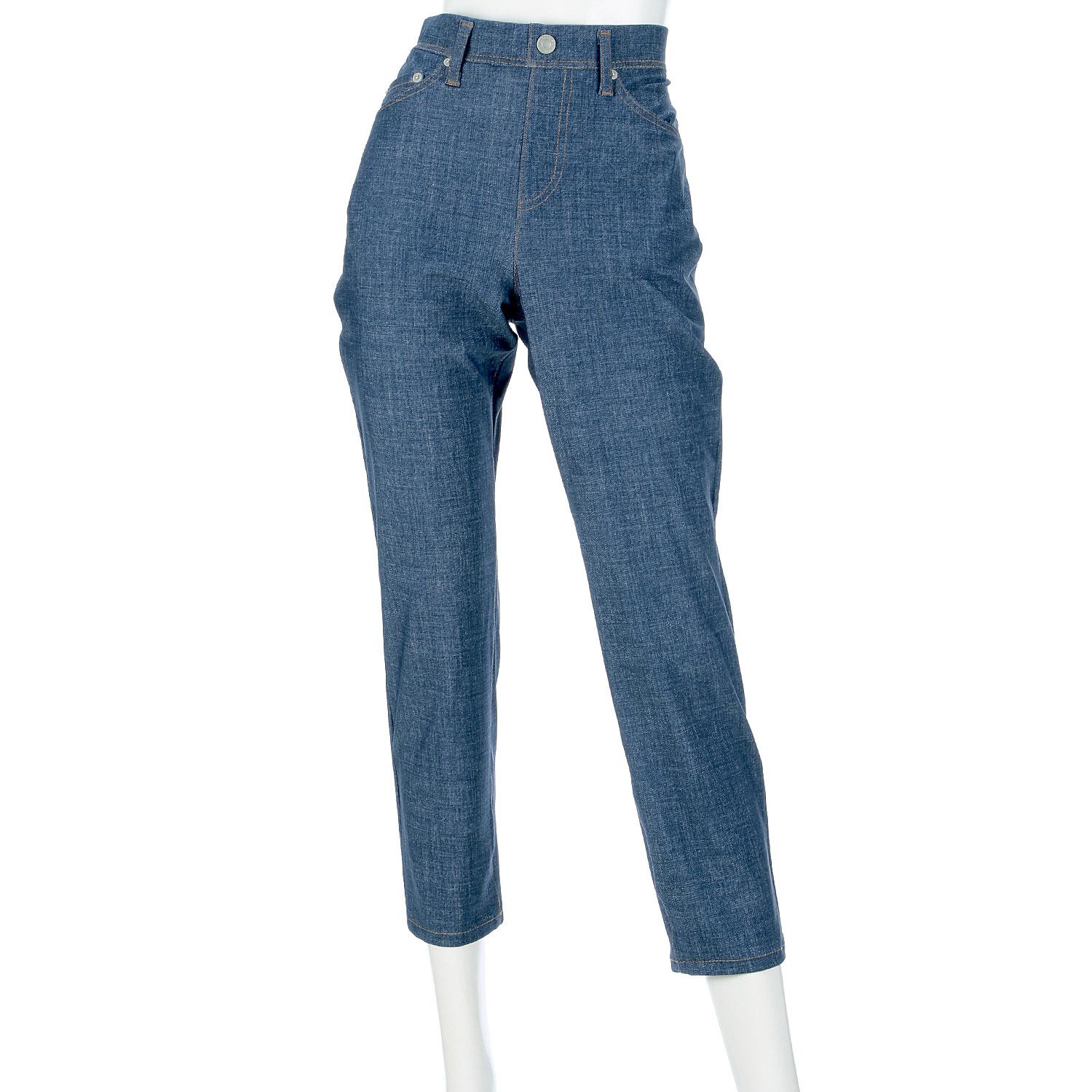 210 Bobson Denim Print Summer High-Tension Ankle Tapered Blue M