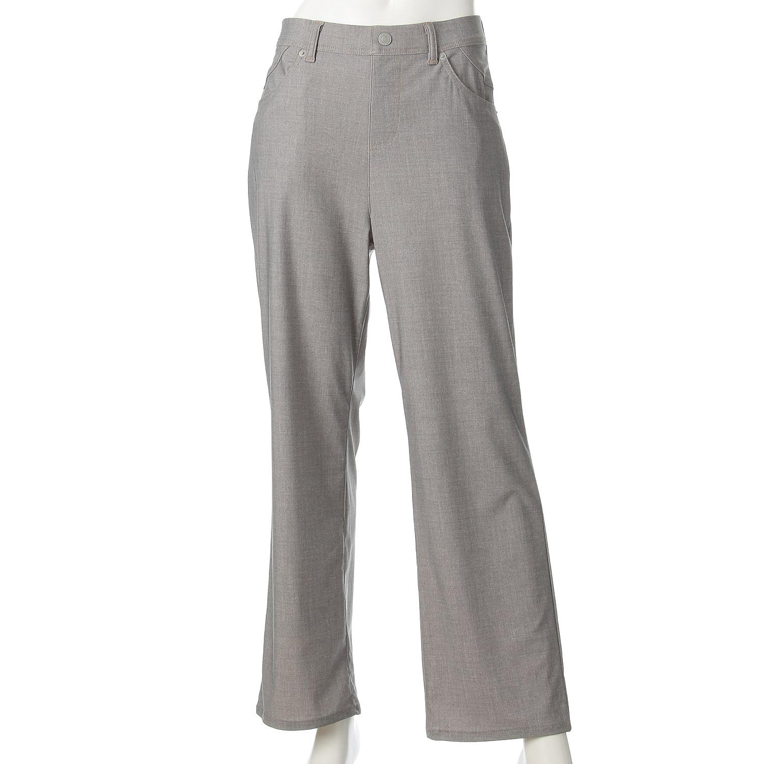 210BOBSON Summer High-Waisted Wide Straight Pants Gray M
