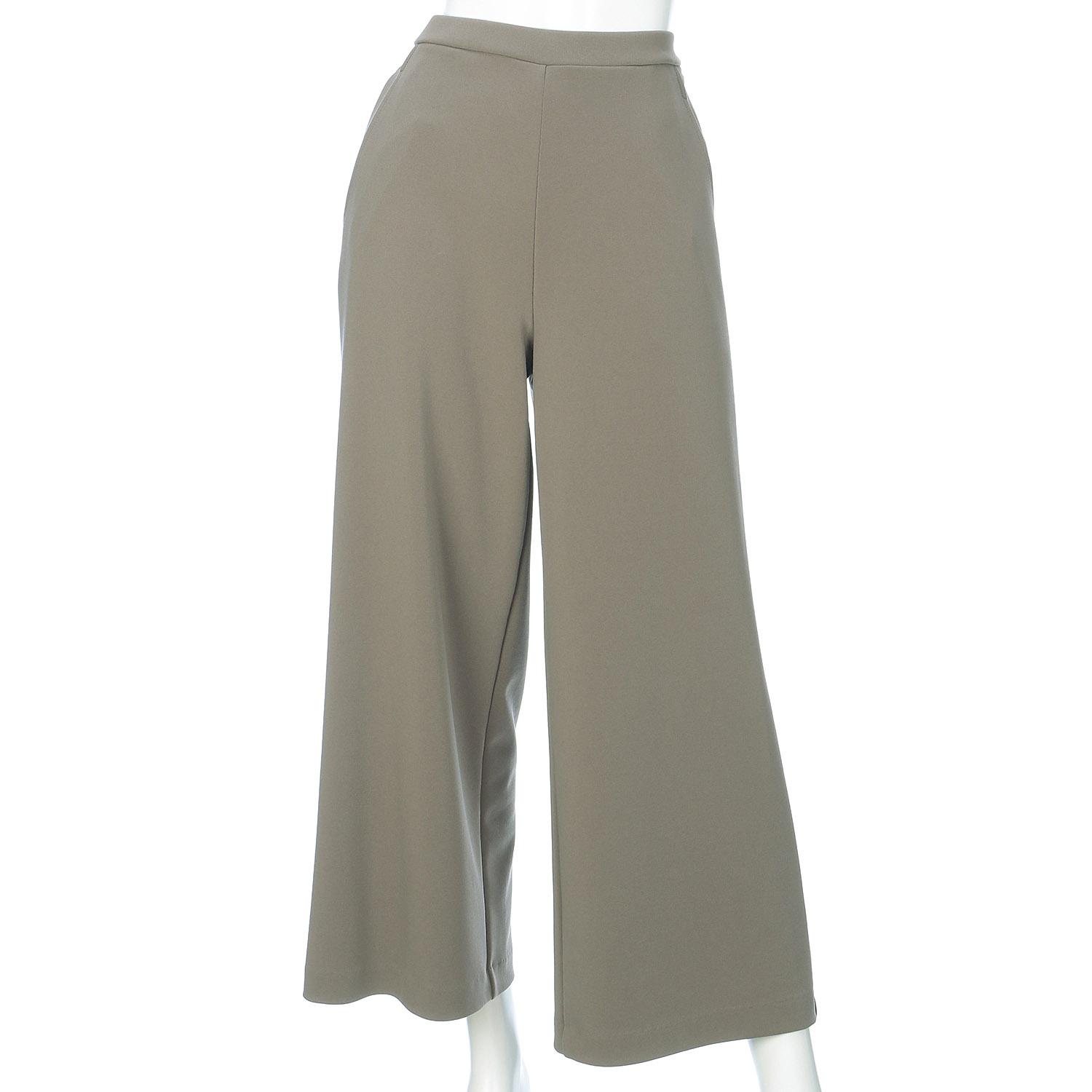 Pittats All-Season Material (In-Lec) Wide Pants Mocha S