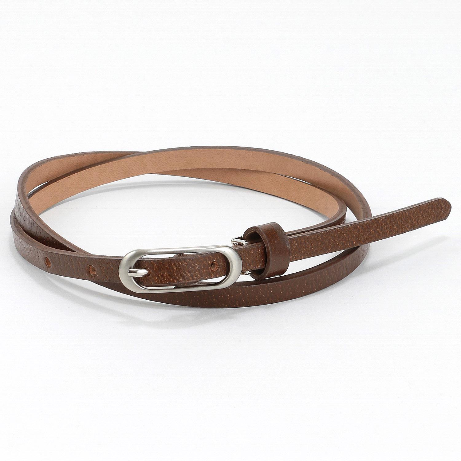 Sibila Leather Slim Belt