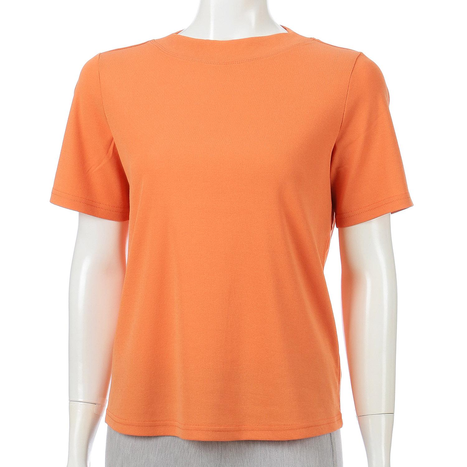 Short-Sleeve Boat Neck T-Shirt, Orange, M
