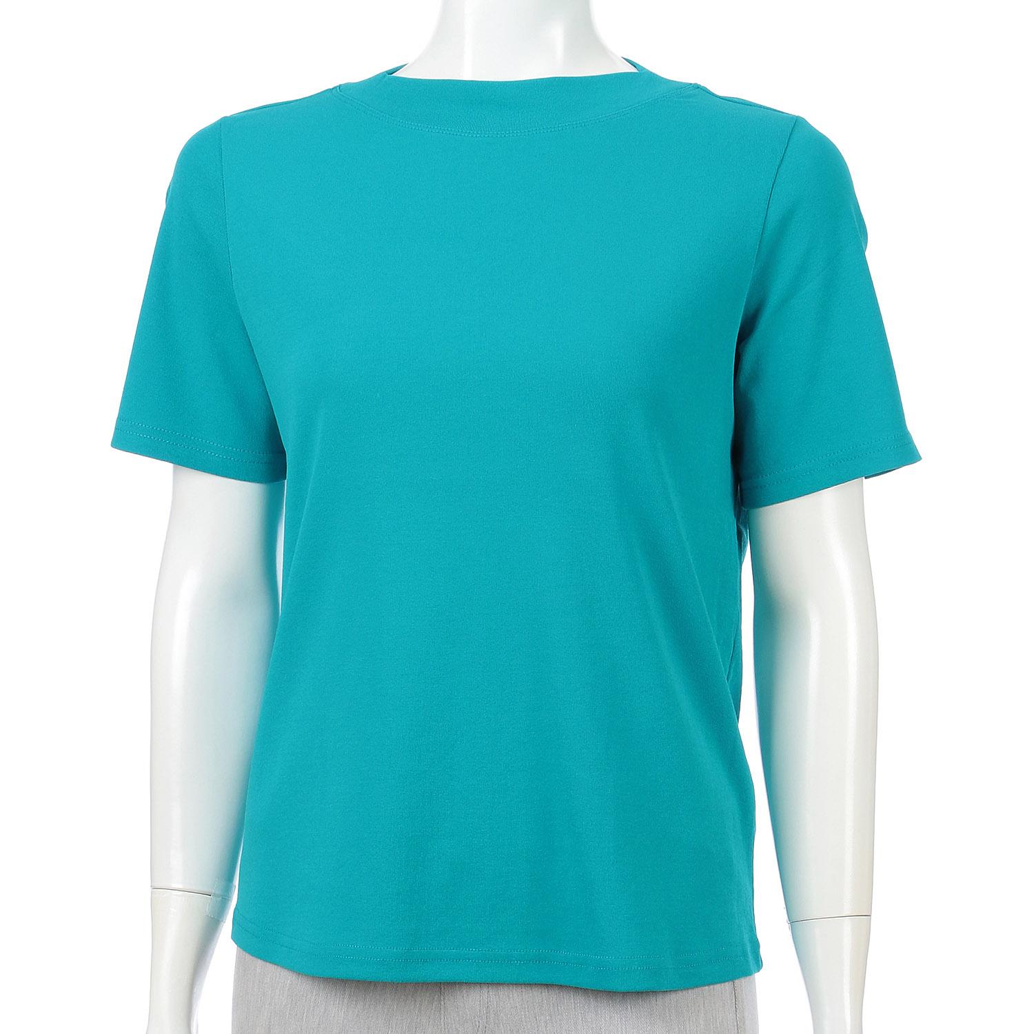 Short-Sleeve Boat Neck T-Shirt, Marine Blue, M