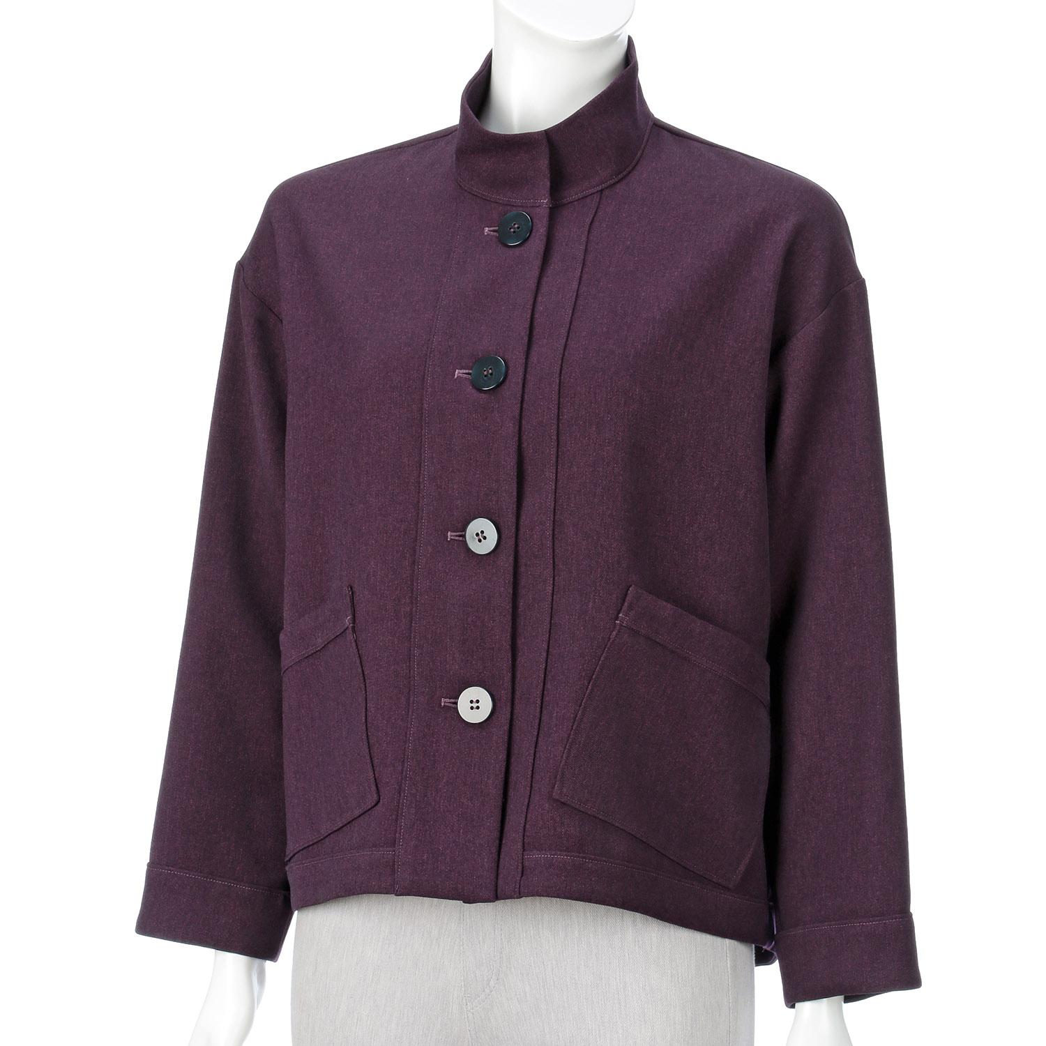 LAPIS ROUGE Woolish Flannel Jacket Bordeaux 9 Gauge