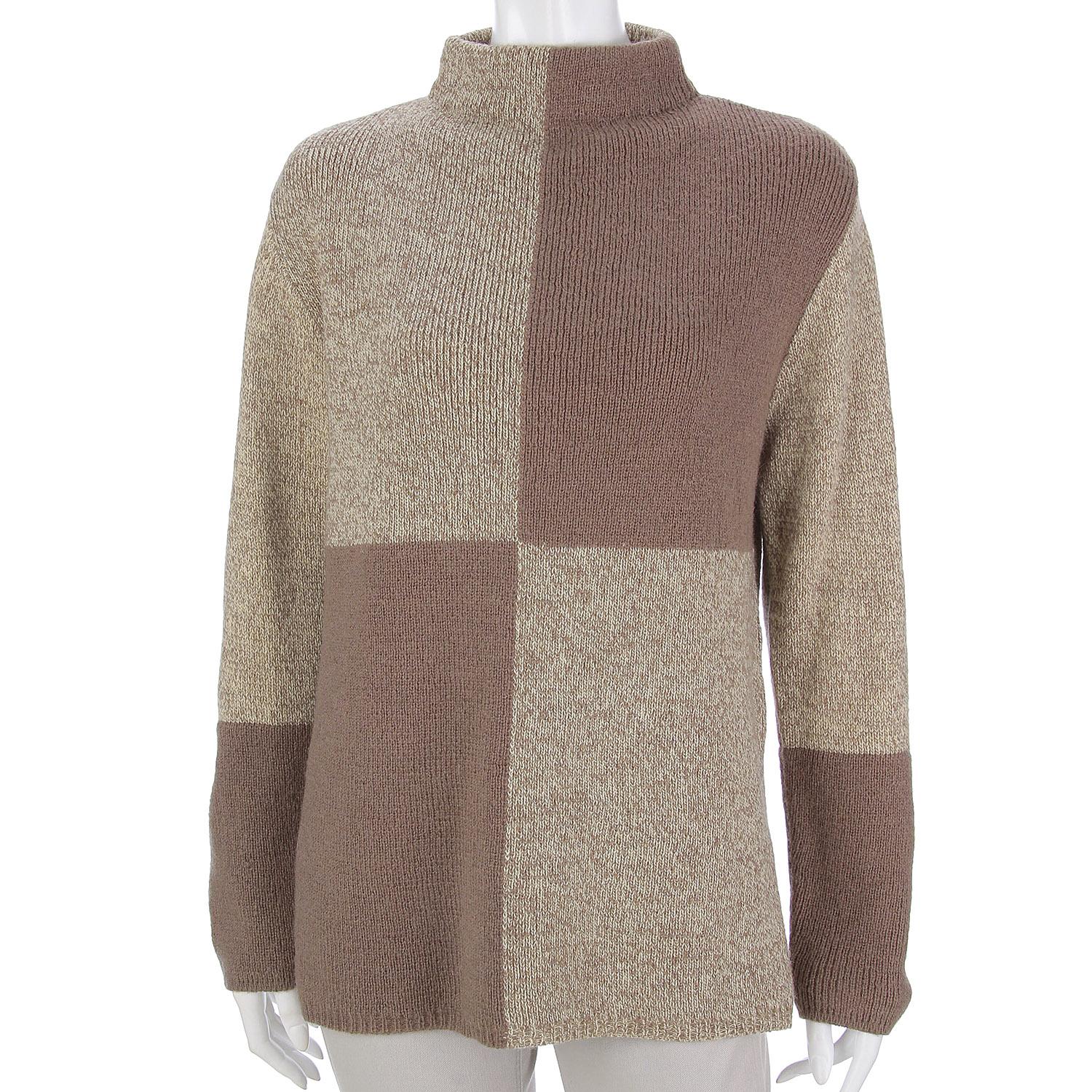 LAPIS ROUGE Alpaca Blend Color Sweater Mocha Size 11