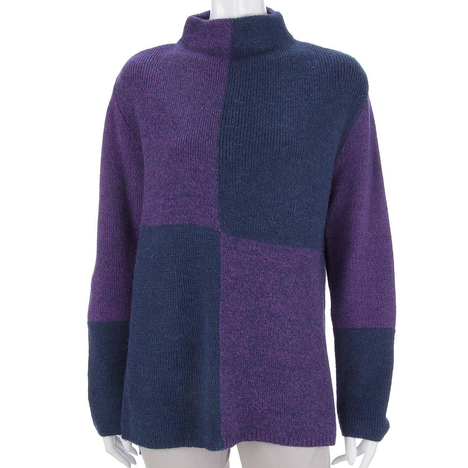 LAPIS ROUGE Alpaca Blend Color Sweater Bordeaux 11 Gauge