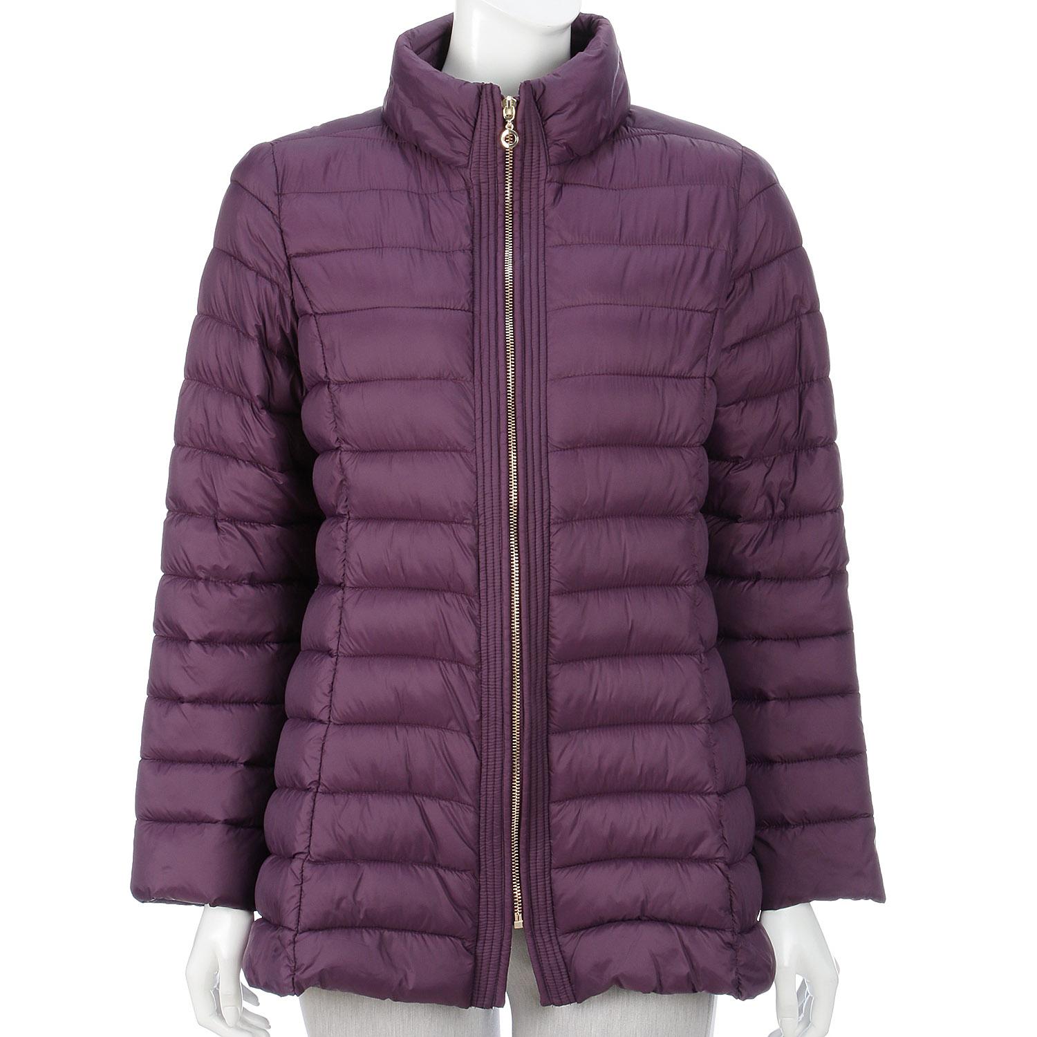 LAPIS ROUGE Quilted Long Jacket - Bordeaux - Size 9