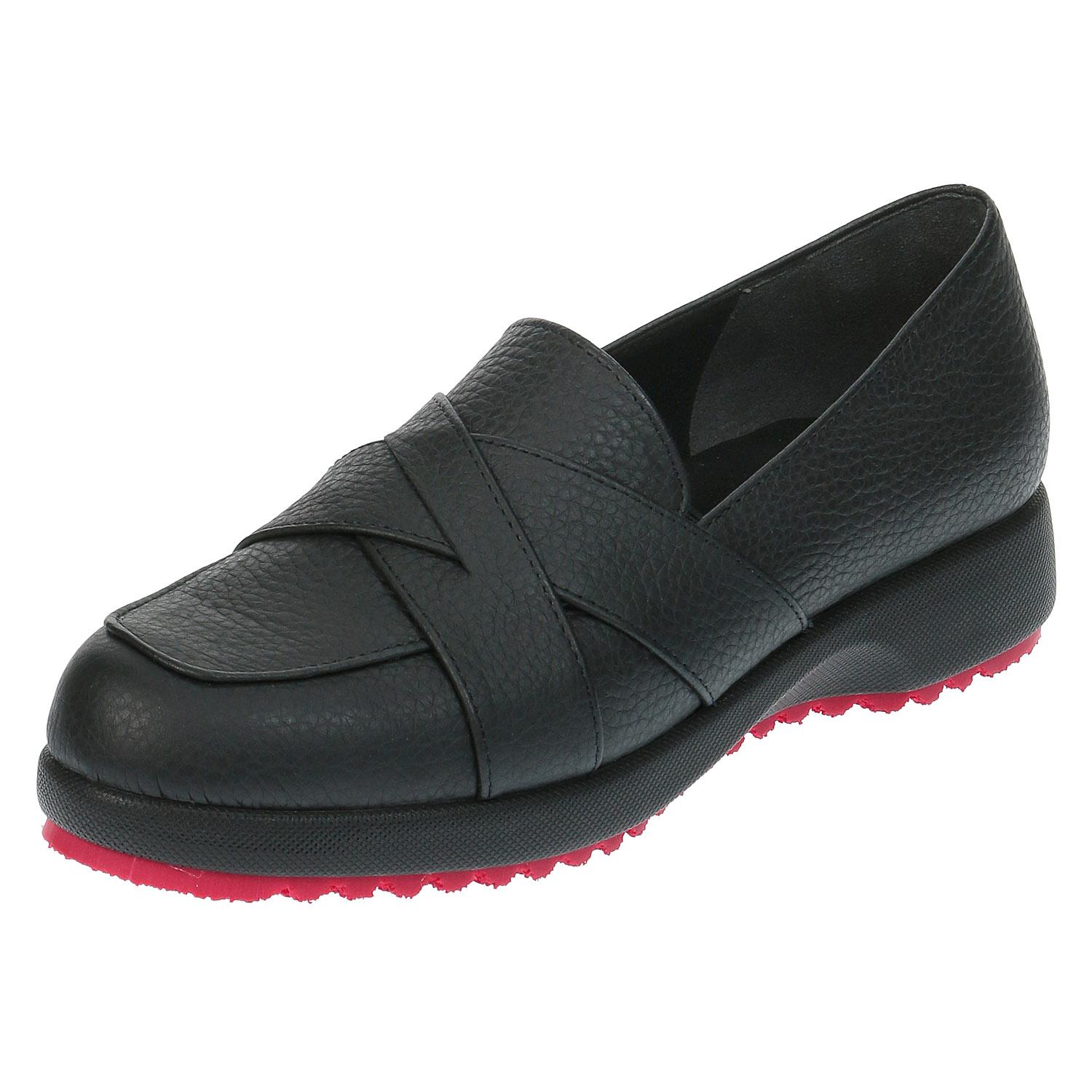 ASHLINE Cross-Belt Shoes 20011 Black 23.5cm