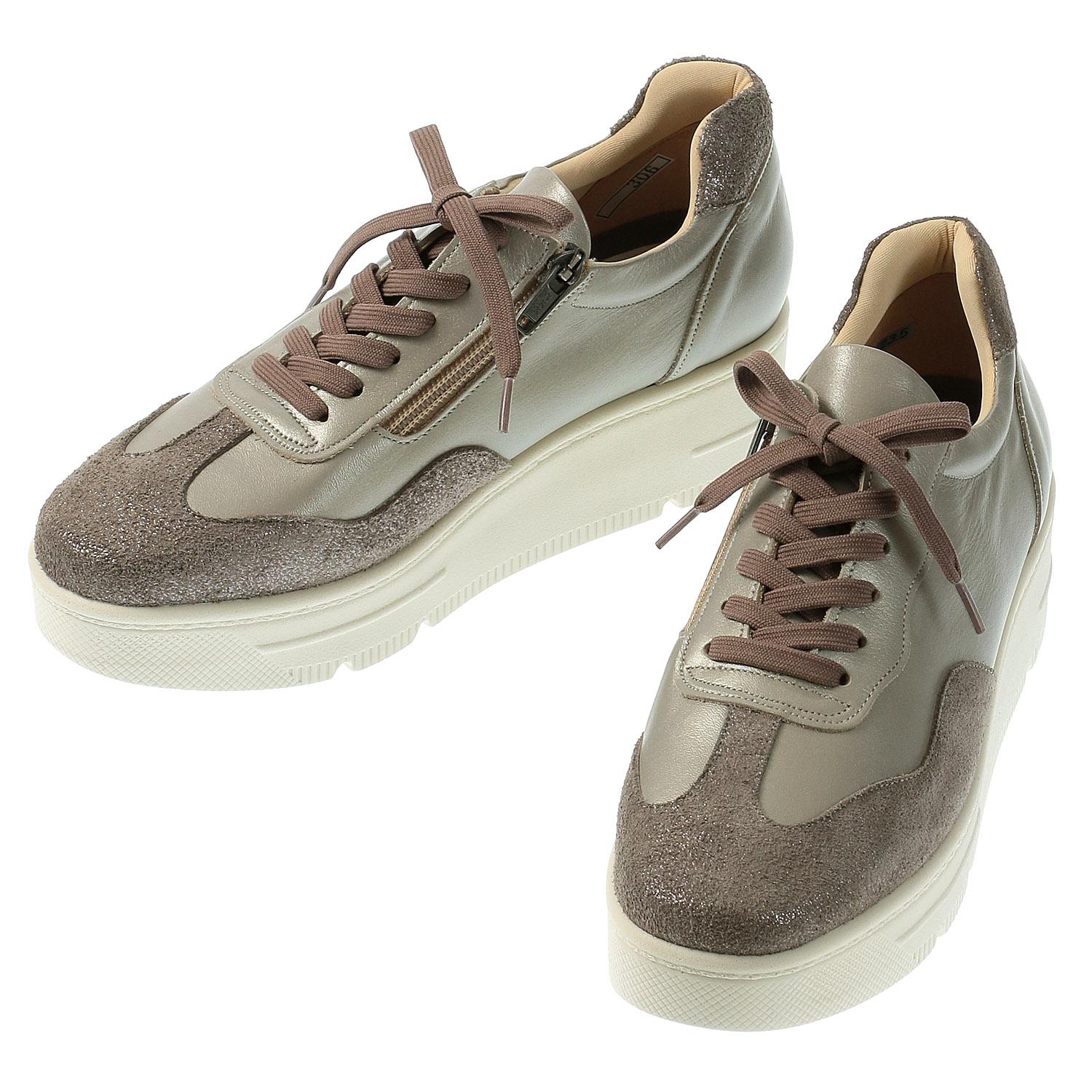 FREE TIME Chunky Sole Sneakers 0306 Oak Metal 23.5cm